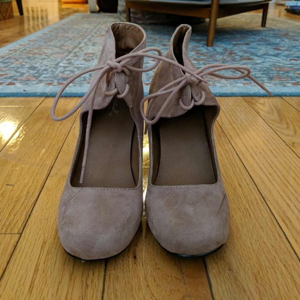 Faux-Suede Modcloth Heeled Booties